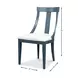 Deco White Performance Fabric Upholstered Side Chair Set of 2