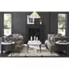 Waverly White and Soft Matte Black Round Marble Top End Table