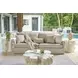 Oasis White Concrete Free Form Cliffside Outdoor Occassional Table Set