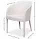 Goccia Lime White Upholstered Side Chair