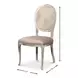 U093 06TG Gray Performance Fabric Upholstered Side Chair Set of 2