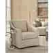 Mosaic Beige Performance Fabric Upholstered Swivel Accent Chair