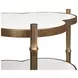 Eave Antique Brass and Milk Glass Free Form Accent Table