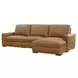 Live Beautifully Brown Leather 3 Piece Modular Power Reclining Optimus Sectional with Power Headrest