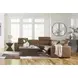 Rally-Up Caramel Leather 5 Piece Modular Power Reclining Sectional with USB Charging