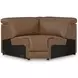 Rally-Up Caramel Leather 5 Piece Modular Power Reclining Sectional with USB Charging