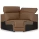 Rally-Up Caramel Leather 5 Piece Modular Power Reclining Sectional with USB Charging
