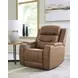 Dreamer Caramel Leather Power Recliner with Audio Seating
