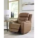 Dreamer Caramel Leather Power Recliner with Audio Seating
