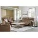 Dreamer Caramel Leather Power Reclining Living Room Set with Audio Seating