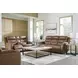 Dreamer Caramel Leather Power Reclining Living Room Set with Audio Seating