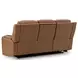 Dreamer Caramel Leather Power Reclining Living Room Set with Audio Seating