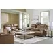 Dreamer Caramel Leather 77" Power Reclining Loveseat with Audio Seating