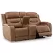 Dreamer Caramel Leather 77" Power Reclining Loveseat with Audio Seating