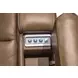 Dreamer Caramel Leather Power Reclining Living Room Set with Audio Seating
