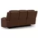 Dreamer Brown Leather 84" Power Reclining Sofa with Audio Seating