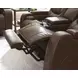 Dreamer Brown Leather Power Reclining Living Room Set with Audio Seating