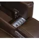 Dreamer Brown Leather Power Reclining Living Room Set with Audio Seating