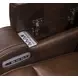 Dreamer Brown Leather Power Recliner with Audio Seating