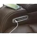 Dreamer Brown Leather 84" Power Reclining Sofa with Audio Seating