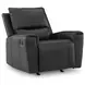 Danemere Black Leather Rocker Recliner