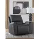 Danemere Black Leather Rocker Recliner