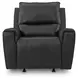 Danemere Black Leather Rocker Recliner