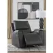 Danemere Black Leather Rocker Recliner