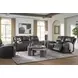 Danemere Black Leather Rocker Recliner