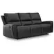 Danemere Black Leather Reclining Living Room Set