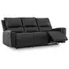 Danemere Black Leather Reclining Living Room Set