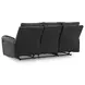 Danemere Black Leather 84" Reclining Sofa