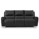 Danemere Black Leather Reclining Living Room Set