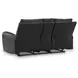 Danemere Black Leather 74" Reclining Loveseat