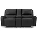 Danemere Black Leather Reclining Living Room Set