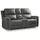 Beryton Anchor Leather 75" Zero Gravity Power Reclining Loveseat with USB Charging