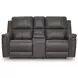 Beryton Anchor Leather 75" Zero Gravity Power Reclining Loveseat with USB Charging