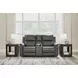 Beryton Anchor Leather 75" Zero Gravity Power Reclining Loveseat with USB Charging