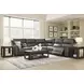Beryton Anchor Leather 5 Piece Modular Power Reclining Sectional with USB Charging