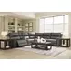 Beryton Anchor Leather 6 Piece Modular Power Reclining Sectional with Storage Console and USB Charging