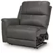 Beryton Anchor Leather 6 Piece Modular Power Reclining Sectional with Console and USB Charging