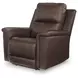 Beryton Espresso Leather Zero Gravity Power Recliner with USB Charging