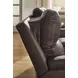 Beryton Espresso Leather 85" Zero Gravity Power Reclining Sofa with USB Charging