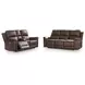 Beryton Espresso Leather 85" Zero Gravity Power Reclining Sofa with USB Charging