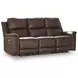 Beryton Espresso Leather 85" Zero Gravity Power Reclining Sofa with USB Charging