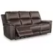 Beryton Espresso Leather 85" Zero Gravity Power Reclining Sofa with USB Charging