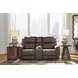 Beryton Espresso Leather 75" Zero Gravity Power Reclining Loveseat with USB Charging