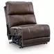 Beryton Espresso Leather 6 Piece Modular Power Reclining Sectional with Storage Console and USB Charging