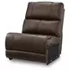 Beryton Espresso Leather 6 Piece Modular Power Reclining Sectional with Storage Console and USB Charging