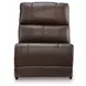 Beryton Espresso Leather 6 Piece Modular Power Reclining Sectional with Storage Console and USB Charging
